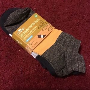 CRANE MENS SUSTAINABLE COTTON ANKLE SOCKS NWT SZ 6-12 3 PAIR